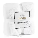 Koc jednokolorowy 150x200 TEDY biały imitujący buklę - 2