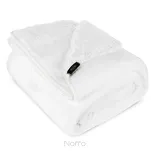 Koc jednokolorowy 150x200 TEDY biały imitujący buklę - 3