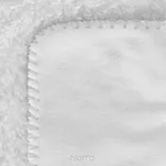 Koc jednokolorowy 150x200 TEDY biały imitujący buklę - 4