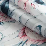 Bieżnik na taras 40x180 GARDEN 32 biały wodoodporny niebieski motyw kwiatowy - 6