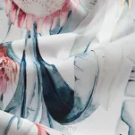 Bieżnik na taras 40x180 GARDEN 32 biały wodoodporny niebieski motyw kwiatowy - 7