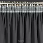 Zasłona na taśmie 140x270 EMILA welwetowa czarna z szampańskim przecieranym wzorem - 8