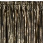 Zasłona na taśmie 140x270 EMILA welwetowa czarna z szampańskim przecieranym wzorem - 4