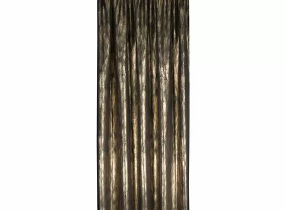 Zasłona gotowa na taśmie 140x270 EMILA welwetowa czarna z szampańskim przecieranym wzorem