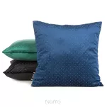 Poszewka welwetowa 45x45 ARIADNA granatowa zdobiona diamencikami - 2