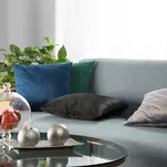 Poszewka welwetowa 45x45 ARIADNA granatowa zdobiona diamencikami - 4