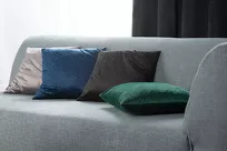 Poszewka welwetowa 45x45 ARIADNA granatowa zdobiona diamencikami - 5