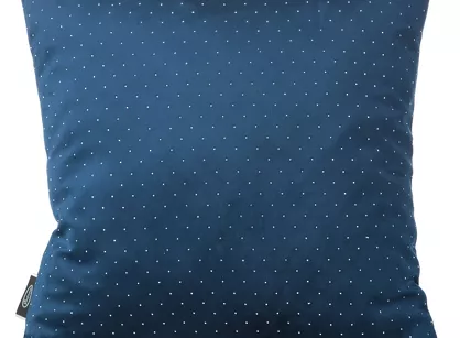 Poszewka welwetowa 45x45 ARIADNA granatowa zdobiona diamencikami