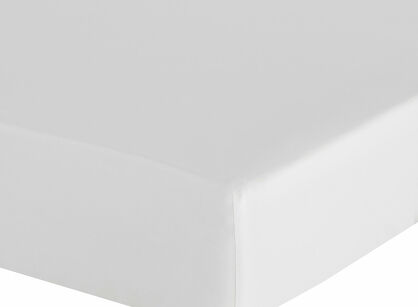 Prześcieradło z bawełny renforce z gumką 180x200 białe BASIC