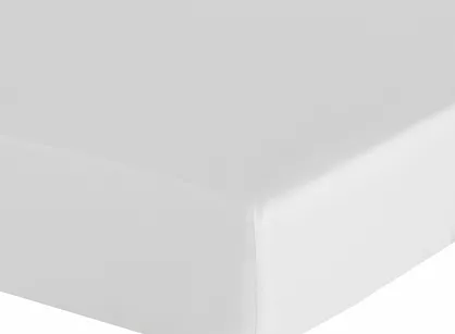 Prześcieradło z bawełny renforce z gumką 180x200 białe BASIC