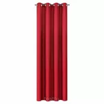 Zasłona na przelotkach 140x250 RITA jednokolorowa czerwona z miękkiej tkaniny - 7