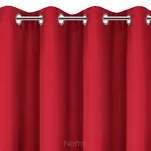 Zasłona na przelotkach 140x250 RITA jednokolorowa czerwona z miękkiej tkaniny - 6