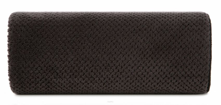 Ręcznik szybkoschnący 70x140 ZOE 1 czarny z mikrofibry o ryżowej strukturze