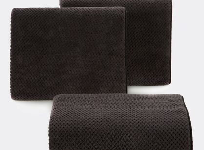 Ręcznik szybkoschnący 70x140 ZOE 1 czarny z mikrofibry o ryżowej strukturze