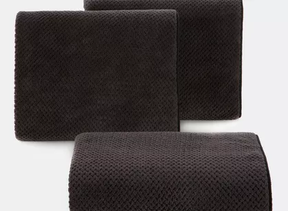 Ręcznik szybkoschnący 70x140 ZOE 1 czarny z mikrofibry o ryżowej strukturze
