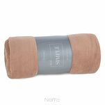 Koc jednokolorowy 150x200 SIMPLE 1 mocha wyjątkowo miękki - 5