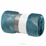 Koc 150x200 GINKO 2 niebieski z motywem liści eukaliptusa - 6