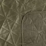 Narzuta welwetowa 200x220 LUIZ 3 brązowa pikowana w geometryczny wzór - 3