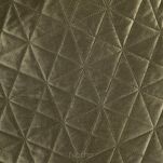 Narzuta welwetowa 200x220 LUIZ 3 brązowa pikowana w geometryczny wzór - 2