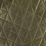 Narzuta welwetowa 200x220 LUIZ 3 brązowa pikowana w geometryczny wzór - 4