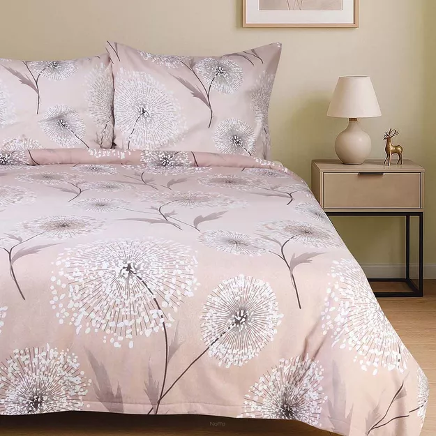 Pościel flanelowa 180x200 31513/1 różowa w dmuchawce