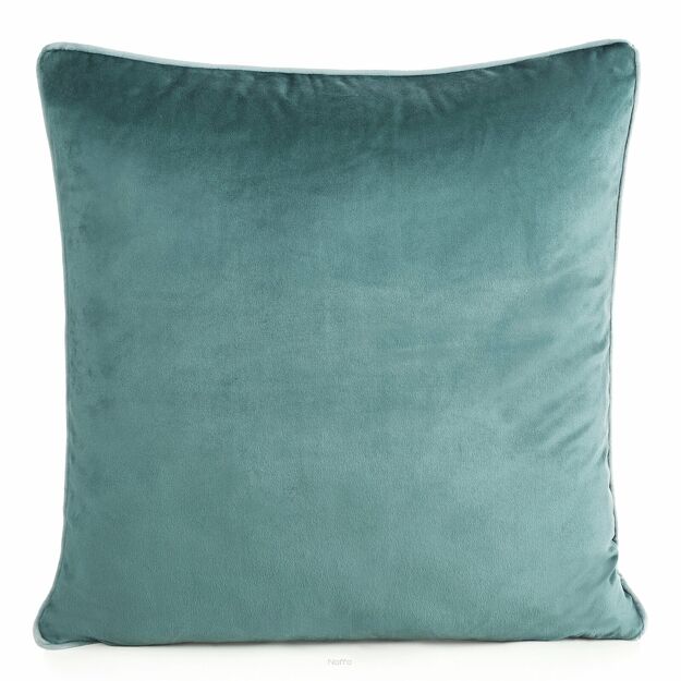 Poszewka welwetowa 45x45 GAJA 2 jednokolorowa ciemny niebieski obszyta lamówką