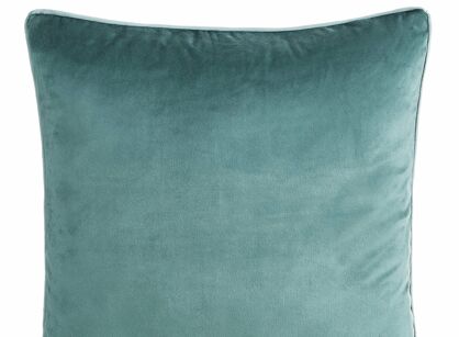 Poszewka welwetowa 45x45 GAJA 2 jednokolorowa ciemny niebieski obszyta lamówką