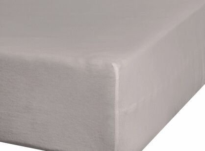 Prześcieradło z bawełny jersey 3 z gumką srebrne 220x200