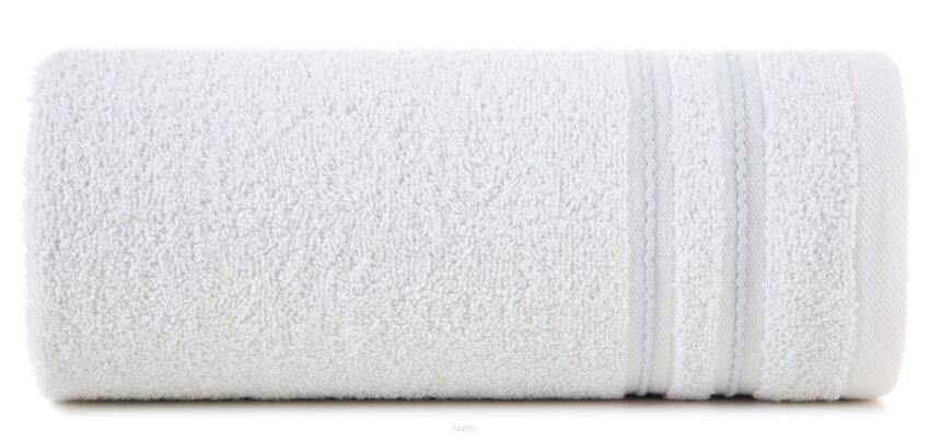 Ręcznik bawełniany 50x90 EMINA biały ze stebnowaną bordiurą
