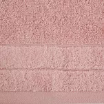 Ręcznik bawełniany 50x90 DAMLA pudrowy gładki z subtelną bordiurą - 3