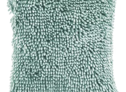 Poszewka dekoracyjna 40x40 SHAGGY 2 miętowa z miękkimi frędzelkami