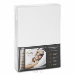 Prześcieradło z bawełny jersey 4 z elastanem z gumką kremowe 90x200 - 7
