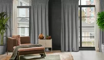 Zasłona gotowa na taśmie 135x300 ROSA welwetowa stalowa Design 91 - 10