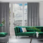 Zasłona na taśmie 135x300 ROSA welwetowa stalowa Design 91 - 12