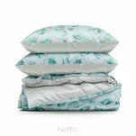 Pościel z mikrowłókna 140x200 VERANO 5 biała miętowa wzór roślinny Design 91 - 7