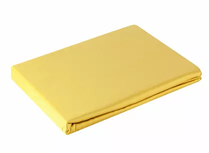 Prześcieradło satyna bawełniana bez gumki NOVA 1 musztardowe 160x210