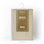 Obrus welwetowy 140x220 MELINDA beżowy wykończony mankietem - 2