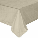 Obrus welwetowy 140x220 MELINDA beżowy wykończony mankietem - 3