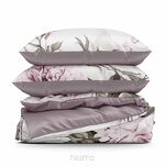 Pościel bawełniana 140x200 PEONY biała wrzosowa z wzorem piwonii z kolekcji Classic Family - 7