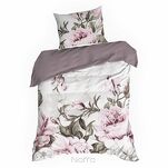 Pościel bawełniana 140x200 PEONY biała wrzosowa z wzorem piwonii z kolekcji Classic Family - 5