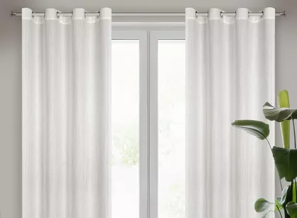 Zasłona na przelotkach 140x250 MADISON biała w stylu eko