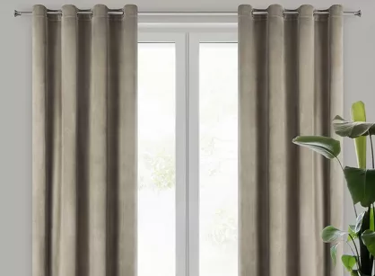 Zasłona  na przelotkach 140x250 ROSA welwetowa brązowa Design 91