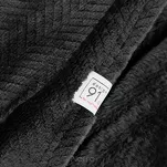 Koc 150x200 CINDY 5 czarny puszysty w jodełkę Design 91 - 3