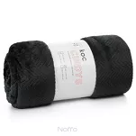 Koc 150x200 CINDY 5 czarny puszysty w jodełkę Design 91 - 7