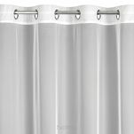 Firana na przelotkach 140x250 MEGAN biała zdobiona ozdobna koronką z falbanką - 4