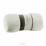 Koc na fotel jednokolorowy 70x160 TEDY biały imitujący buklę - 11