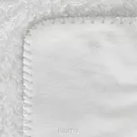 Koc na fotel jednokolorowy 70x160 TEDY biały imitujący buklę - 4