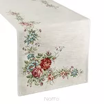 Bieżnik gobelinowy 45x140 1233 naturalny z wzorem kwiatowym - 2