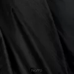 Zasłona na taśmie 140x270 DANI welwetowa czarna jednokolorowa zdobiona w dolnej części falbanami - 6