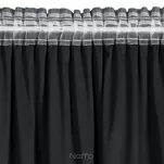 Zasłona na taśmie 140x270 DANI welwetowa czarna jednokolorowa zdobiona w dolnej części falbanami - 8